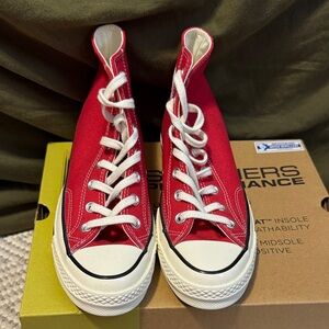 Converse Red Canvas High-Tops